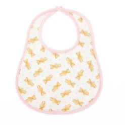 Teddy Bib - Pink By Luna And Arlo -Luna And Arlo Sales Store teddy bib pink by luna and arlo 239423