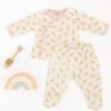 Teddy Kimono Footed Pant Set - Pink By Luna And Arlo