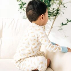 Teddy Long Pajamas - Blue By Luna And Arlo