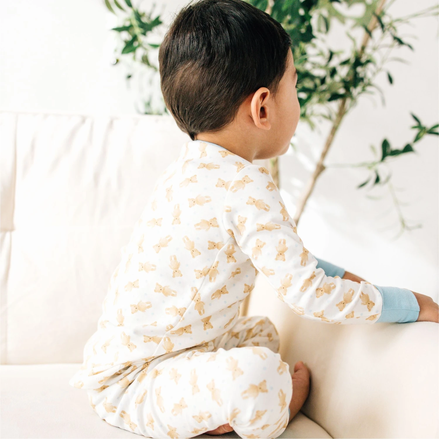 Teddy Long Pajamas - Blue By Luna And Arlo 1 Teddy Long Pajamas - Blue By Luna And Arlo