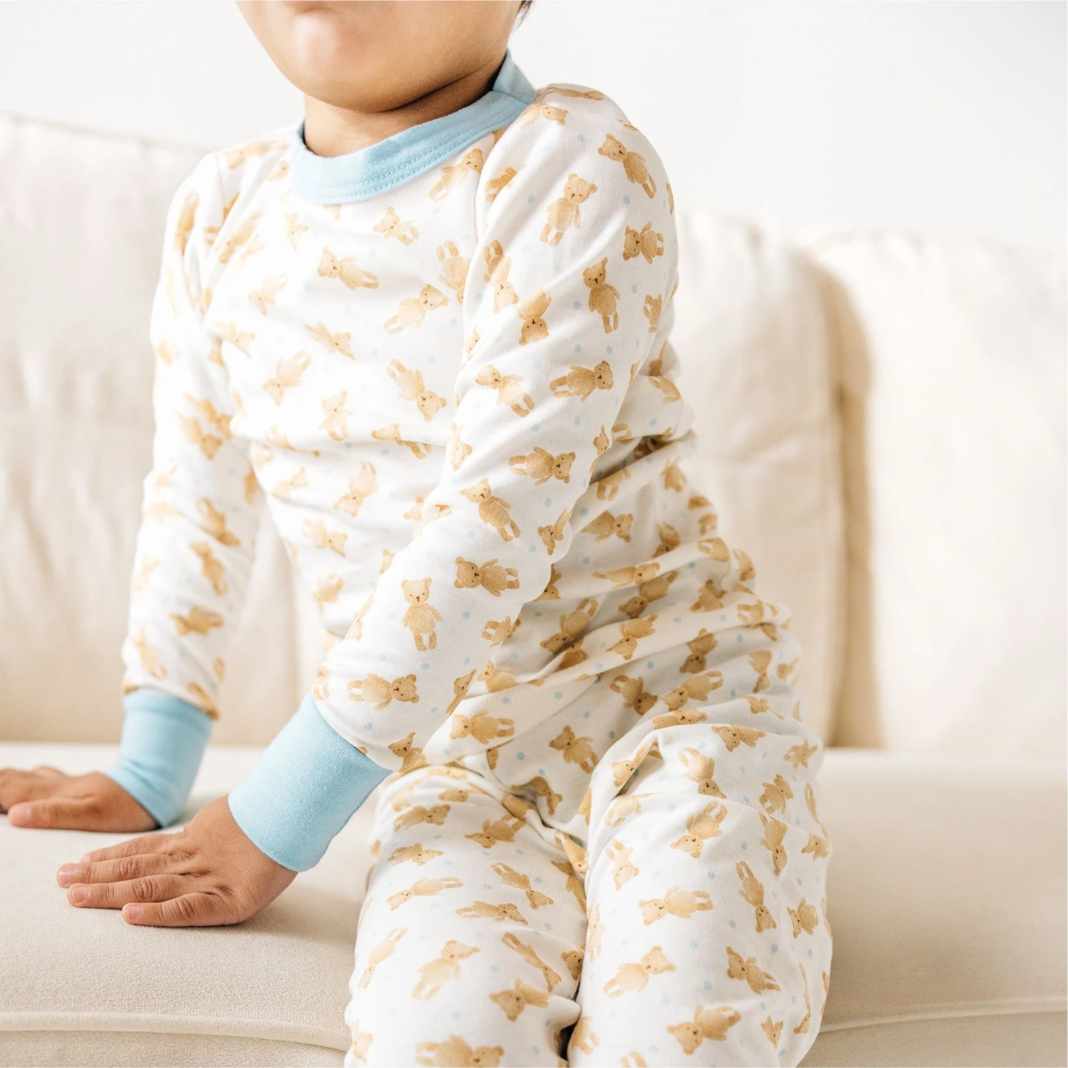 Teddy Long Pajamas - Blue By Luna And Arlo 2 Teddy Long Pajamas - Blue By Luna And Arlo - Image 2