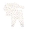 Teddy Print X-Tee Footed Pant Set - Ivory
