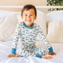 Tractor Tracks Long Pajamas By Luna And Arlo