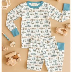 Tractor Tracks Long Pajamas By Luna And Arlo -Luna And Arlo Sales Store tractor tracks long pajamas by luna and arlo 960589