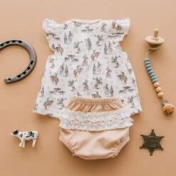 Wild West Ruffle Diaper Cover Set -Luna And Arlo Sales Store wild west ruffle diaper cover set 598642